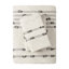 Housse de couette 100% coton pour lit double / grand lit avec rayures grises, revers, 2 taies décoratives, lavable et fermeture à boutons, 4 attaches intérieures, réversible, lavage en machine,,, -,