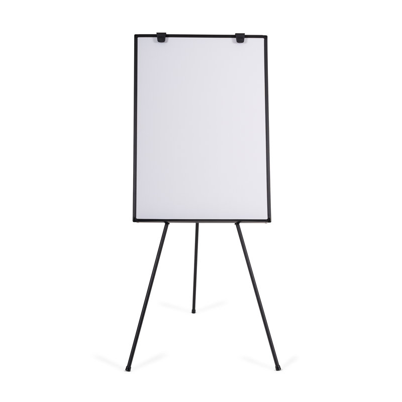 Maya Tripod Magnetic Free-Standing Whiteboard 115.4cm H x 80cm W, Black