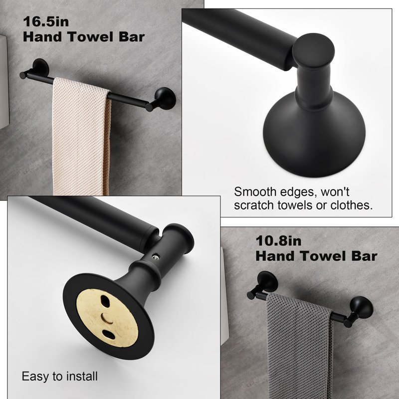 6pcs Brass Bathroom Hardware Set,hand Towel Bar,toilet Paper Holder,robe Hook,towel Bar,wall Mounted Bathroom Accessories Set
