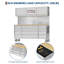 Coffre à outils 72 pouces, boîte à outils mobile à 9 tiroirs avec roulettes et verrou, armoire de rangement à roulettes pour atelier de garage, aluminium-1051747306