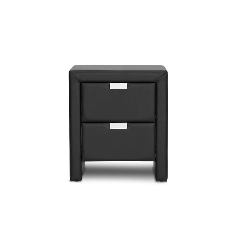 Table de chevet blanche Stella, Noir