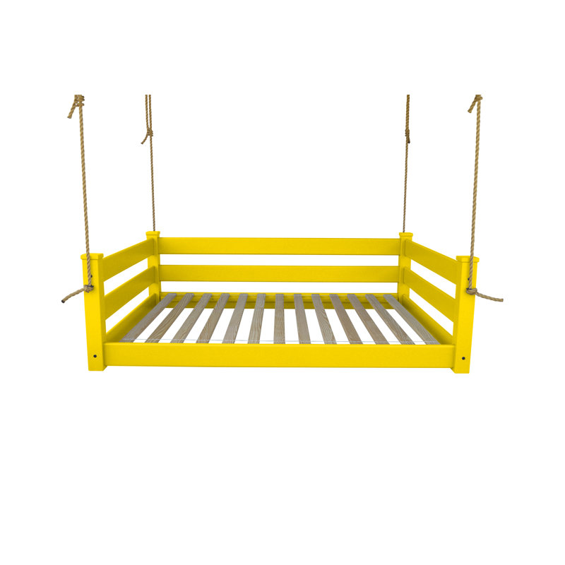 Devell Hanging Daybed, Canary Yellow, Full / Double