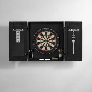 MD Sports Game Room, Darts 5-in Brown Composite Dartboard Cabinet with  Dartboard