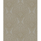 Emporium Metallic Mehndi Damask 3D Embossed 33' L x 21" W Wallpaper Roll