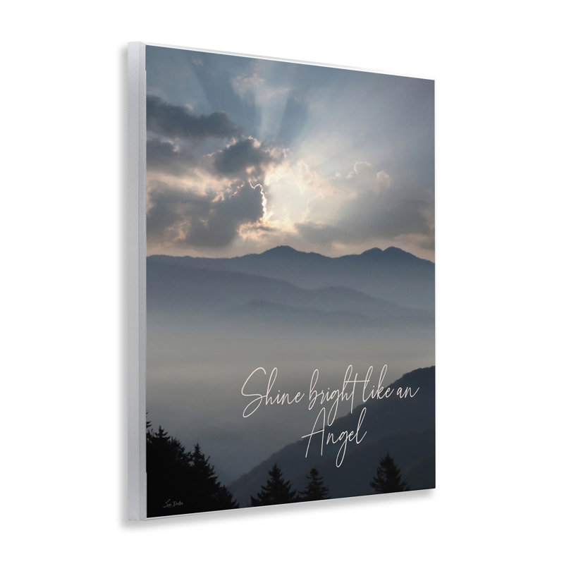 Plaque murale Shine Bright Mountain Landscape, design par Lori Deiter