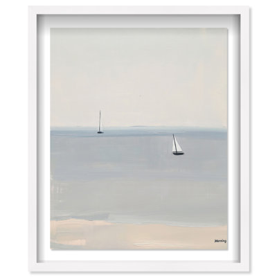 A minimalist oil pain II Shadowbox Nautical & Beach Print by Oliver Gal, Black Frame, 16 x 20