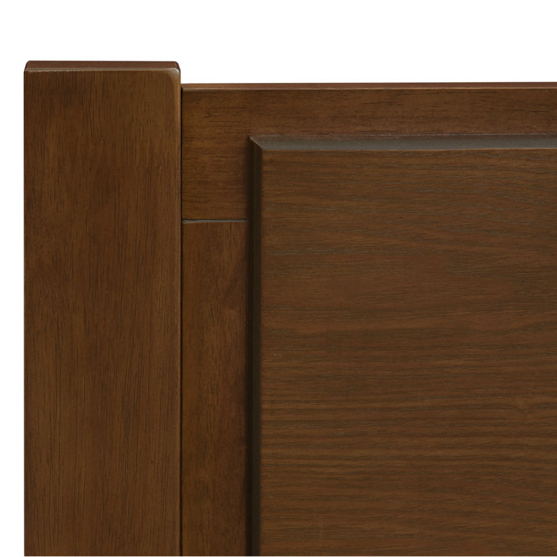 Ensemble de chambre à coucher Knighten, Grand lit, Ensemble de quatre pièces : lit, deux tables de c, Noyer foncé