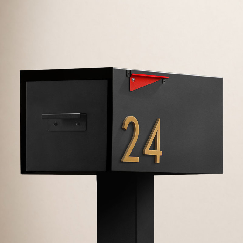 Boîte aux lettres Malone, Noir/laiton, Oui