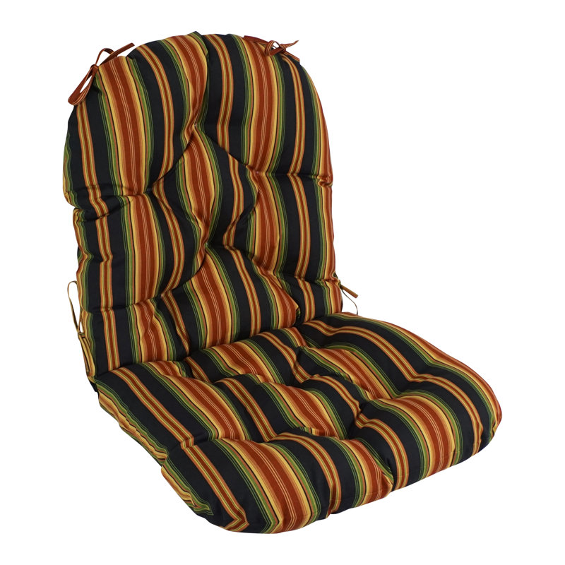 Outdoor 6'' Seat / Back Cushion, Lyndhurst Raven Stripe