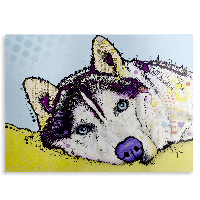 « sibérie husky ii », impression, H 16 po x l 22 po x P 1 po, Pas de tapis, Sans cadre