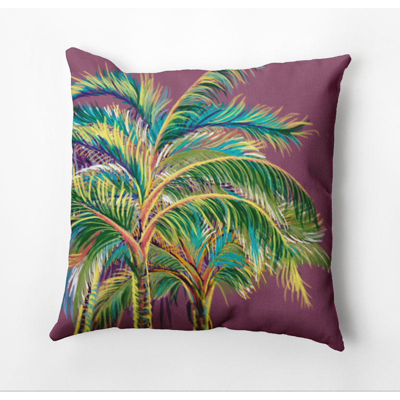 Coussin décoratif réversible intérieur / extérieur Beach Holiday, 18 po x 18 po, Violet