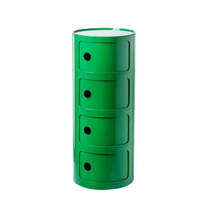 Ensemble de 4 tiroirs de rangement empilables en ABS - Armoire modulaire ronde pour chambre à coucher et salon