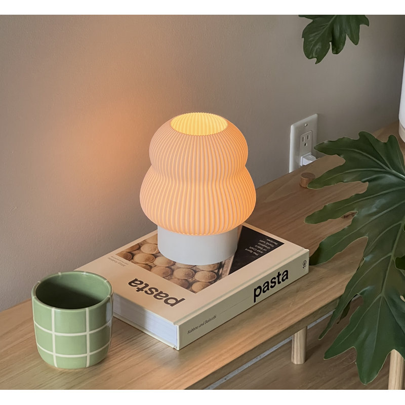 Lampe poly colombe blanche