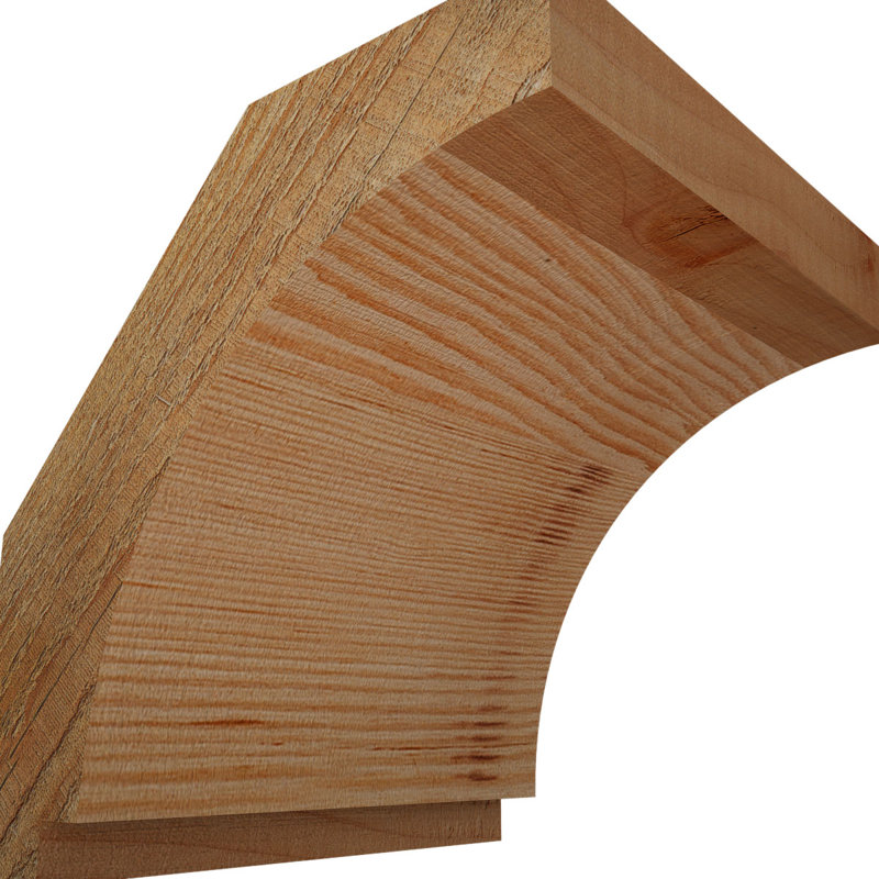 Attelle impériale du genou, Sapin de Douglas, Brute, H 6 po x l 6 po x P 6 po