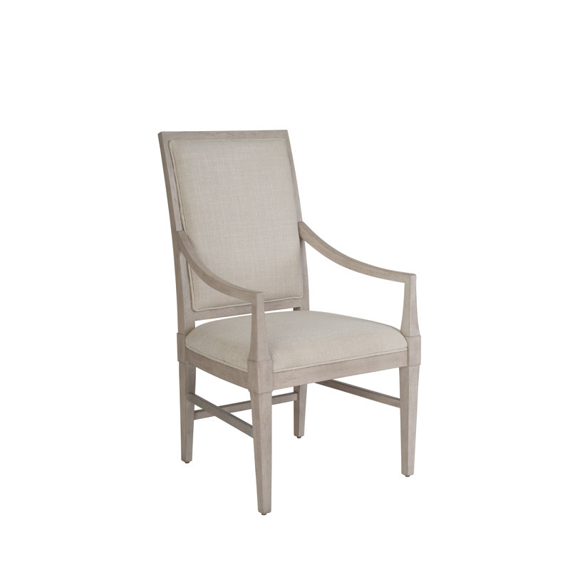 Coalesce Solid Wood Slat Back Armchair, Gray