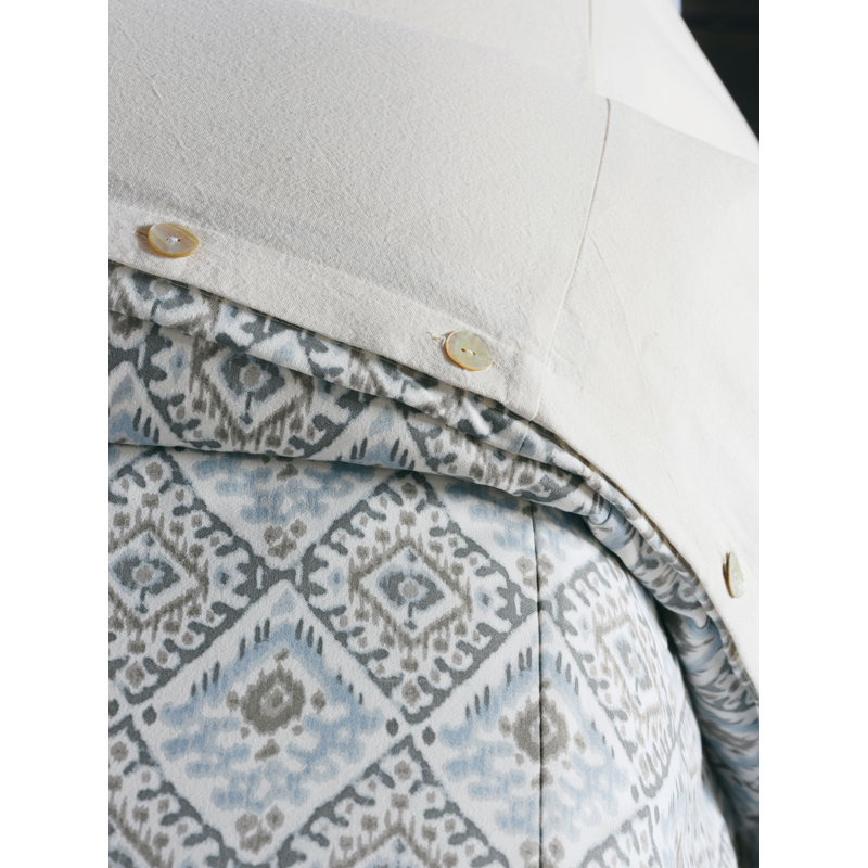 Housse de couette en coton Fenton ikat, Housse de couette double