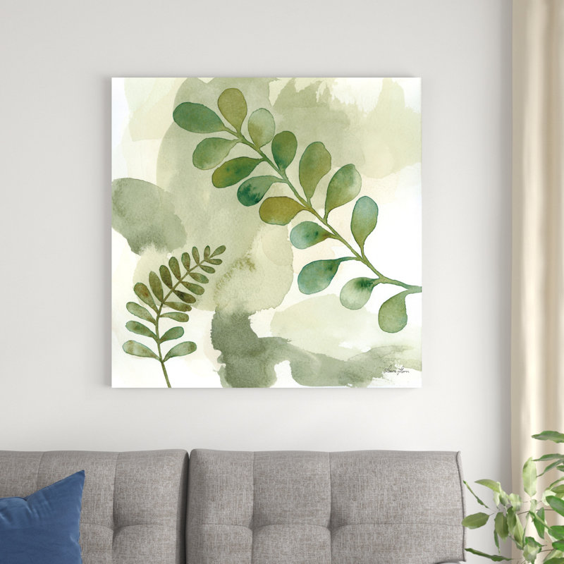«Woodland Walk III» par Laura Horn - peinture sur toile tendue, H 36 po x l 36 po