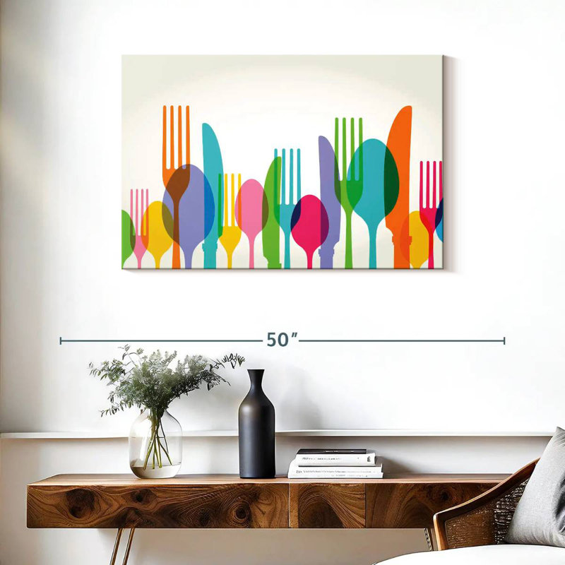 Formes de coutellerie colorées Senne, H 24 po x l 36 po