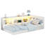 Base de lit en forme de L pour enfants, lit d'angle avec rangement latéral Montessori, station de charge et lumière DEL (sans matelas)-132915820-132915821