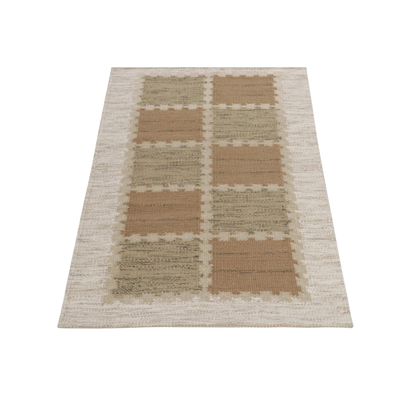 Scandinavian Wool Geometric Area Rug, Rectangle 12' x 16'