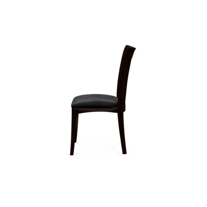 Sarah Upholstered Dining Chair, Coffee Leather, Smoke Cherry