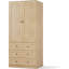 Armoire 70 po en bois avec 2 portes et 3 tiroirs, armoire de rangement pour chambre à coucher-197129464