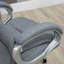 Fauteuil de direction à haut dossier avec hauteur réglable, rembourrage épais et appui-tête rembourré - gris