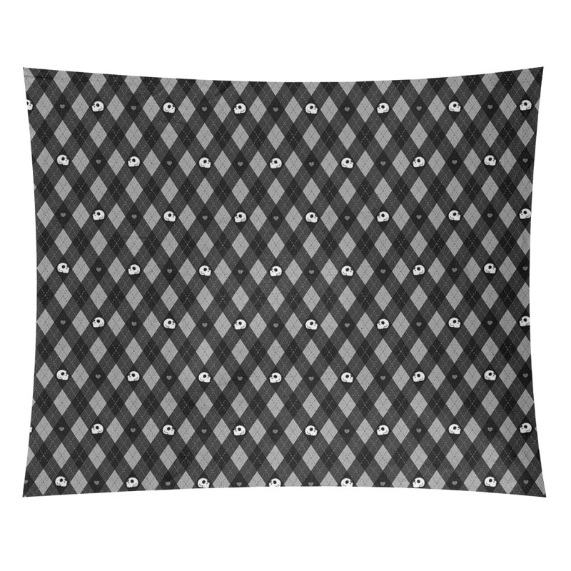 Tapisserie argyle crâne par katelyn elizabeth Kitterman, H 27,5 po x l 37,5 po, Intérieur / extérieur