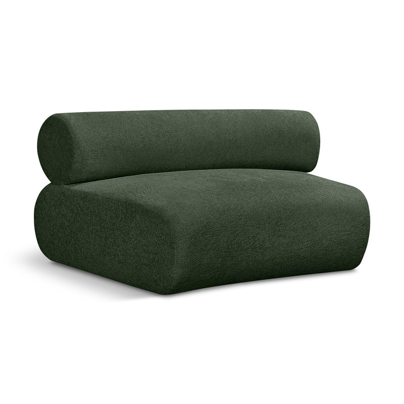 Balle 56 de large, Tissu chenille vert, Vert