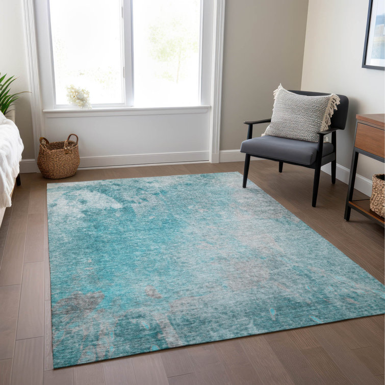 Alfonzo Stain Resistant Abstract Area Rug