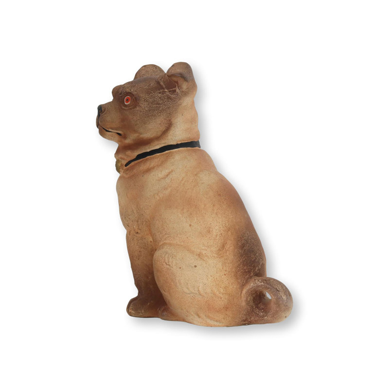 Antique Bisque Porcelain Pug Dog