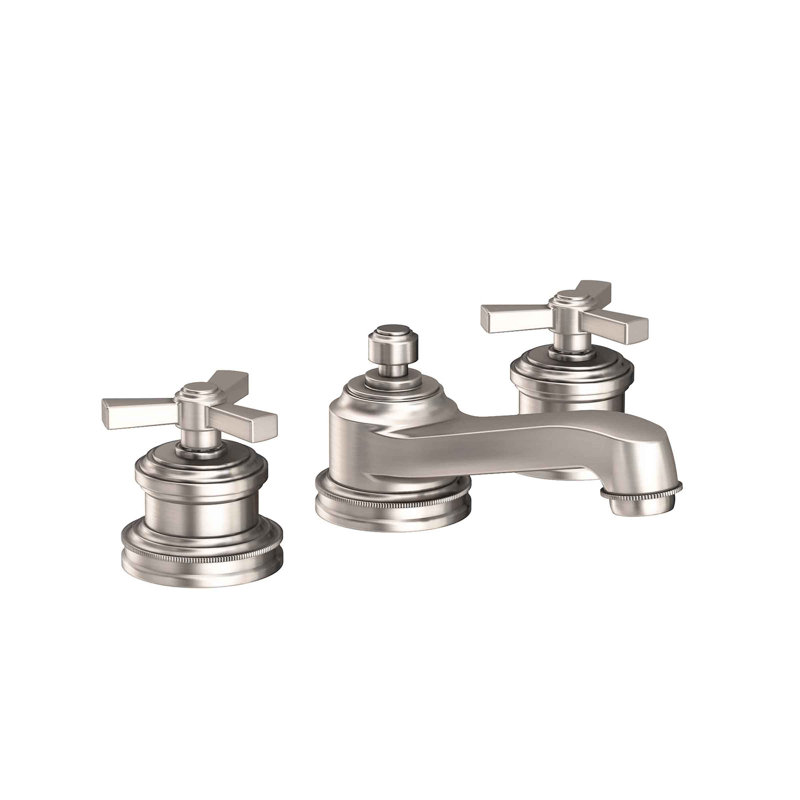 Miro Widespread Bathroom Faucet with Drain Assembly, Satin Nickel