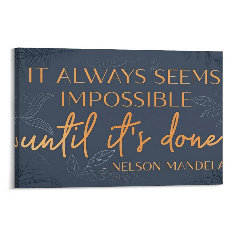«Inspirational Quotes», impression sur toile, cadre en bois à l'arrière, impression encadrée, l 36 x L 24
