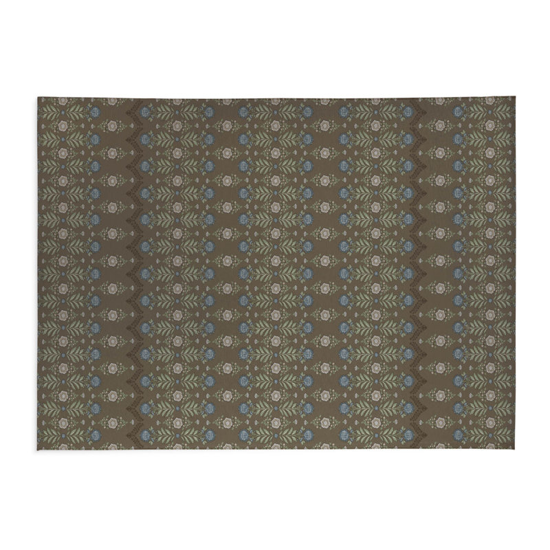 Kalina Low Profile Kitchen Mat, Rectangle 3' x 5', Chocolate