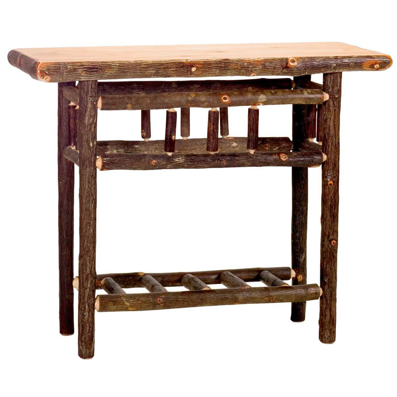 Fireside Lodge Hickory Open Sofa Table - Espresso, Rustic Alder