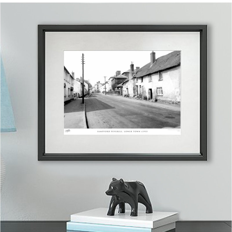 Sampford Peverell, Lower Town C1955 by Francis Frith - Single Picture Frame Print, 28cm H x 36cm W x 2.3cm D