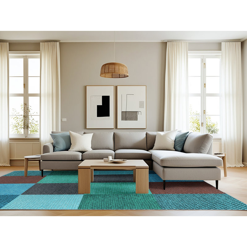 Geometric Indoor Rug, Rectangle 8' x 10'