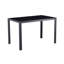 Table de salle à manger en verre trempé noir pour famille, capacité 4, 29,5 po x 47,5 po x 27,7 po, poids de 170 lb avec support de bureau et métal, noir, charge maximale