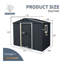 8Ft X 4Ft Outdoor Metal Storage Shed With Window And Metal Foundation For Backyard, Patio, Lawn (Black And White)