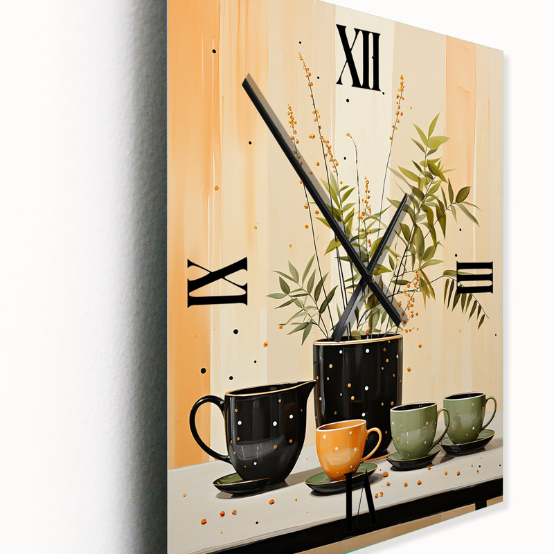 Coffee Tea Cafe Points III - Food & Beverage Kitchen Clocks, Médium