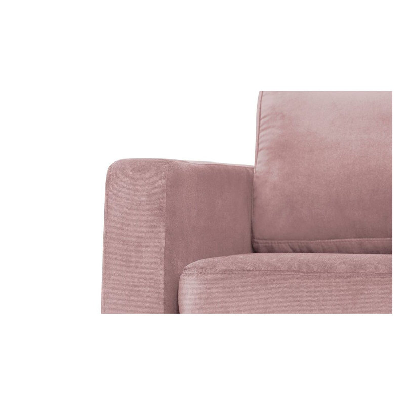 Neilius 2 Seater Velvet Loveseat, Light Pink