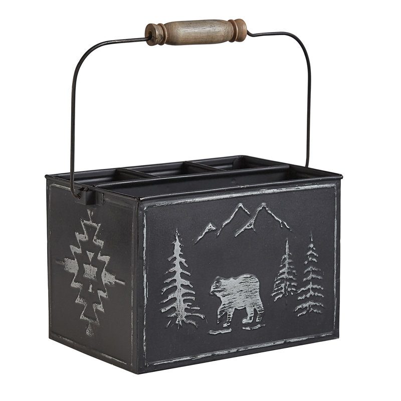 Wood Rectangle Flatware Caddy