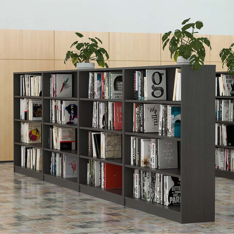 Bibliothèque de bureau à 4 tablettes, Gris