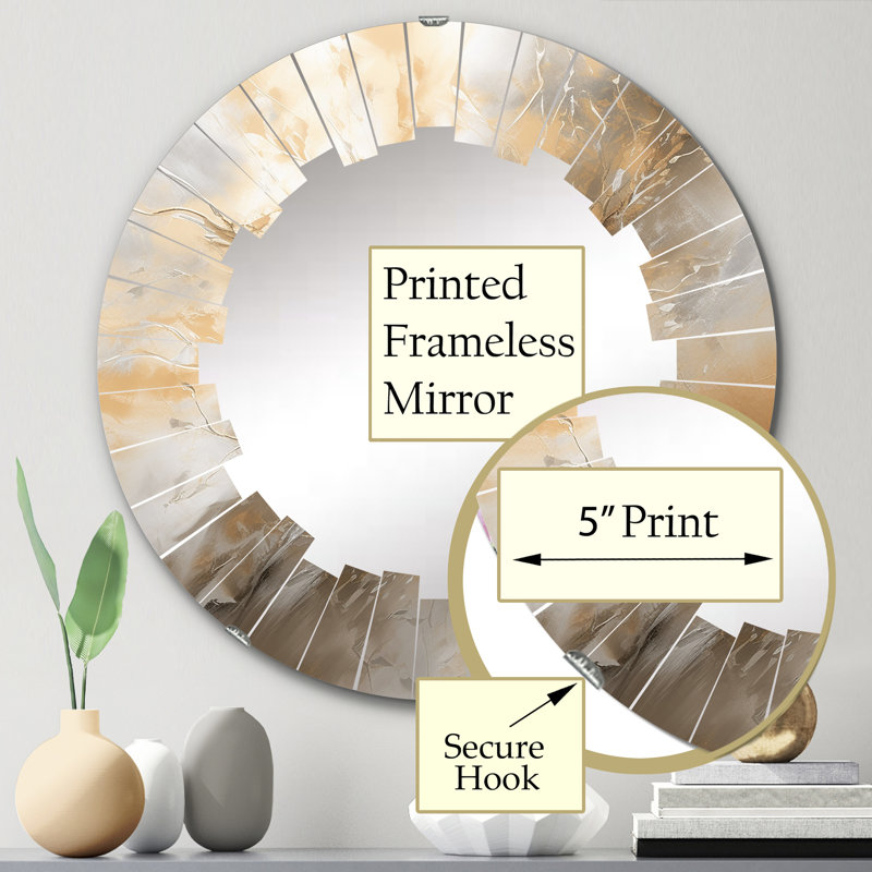 Miroir mural Gold, 24 po x 24 po
