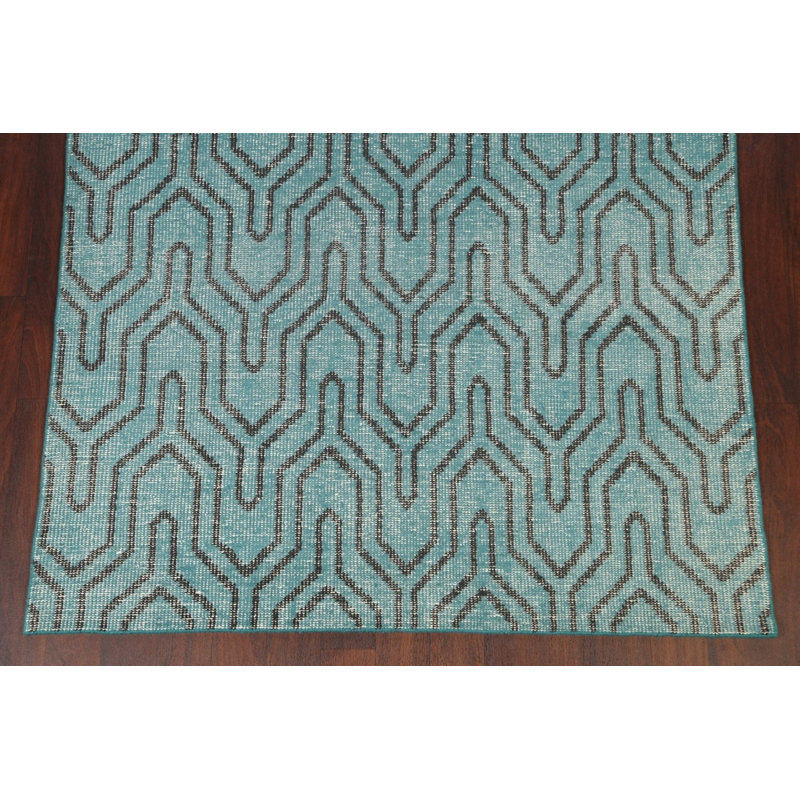 Tapis marocain all-over délavé noué à la main 6 x 9