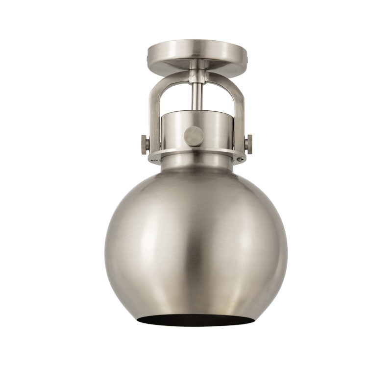 Plafonnier encastré 8 po Newton, Nickel satiné, Nickel satiné