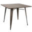 Table de salle à manger de 36 po en espresso et antique