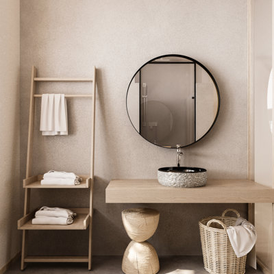 31.5 Inch Fashionable Black Matte Metal Bathroom Cabinet With Mirror And Adjustable Shelves 31.5" Storage Shelves, Surface