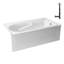 Baignoire en alcôve droite en acrylique blanc brillant avec drain externe 60 po x 32 po Streamline-108366678