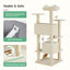 Arbre à chat, tour d'intérieur à plusieurs étages pour chat, salle de jeux pour animaux de compagnie avec grand appartement-325296786